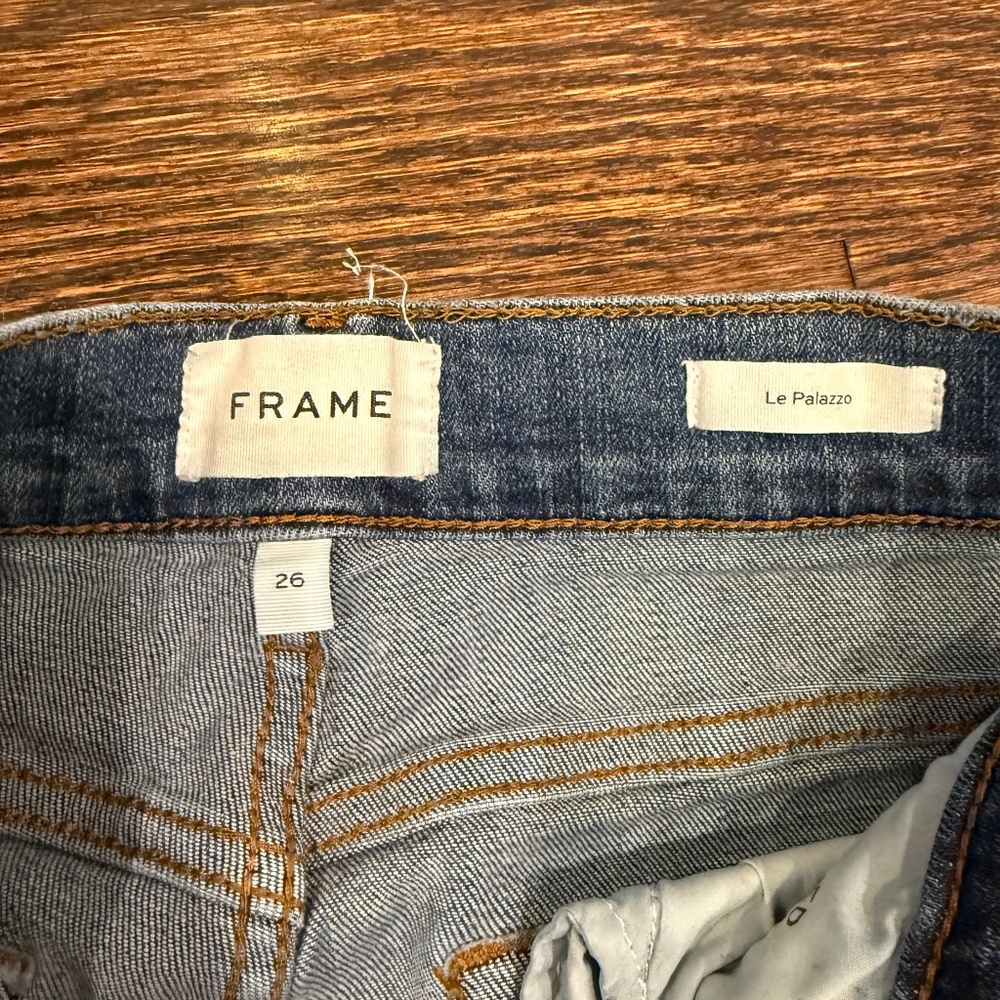 Frame wide leg jeans
